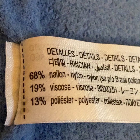 NWT. Zara Blue Soft Touch Bejewelled Buttons Waistcoat. Size M. - Picture 9 of 11